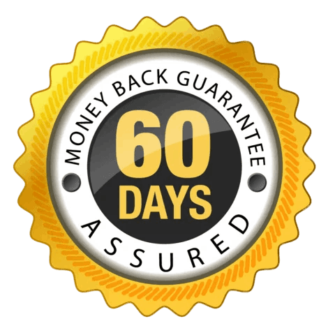 Alt Text: Aqua Tower 60 day money back guarantee risk free purchase badge